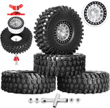 IRonManRc 1.9 Beadlock Wheels and Tires 120mm / 4.72inch Height w/ Mounting Tool