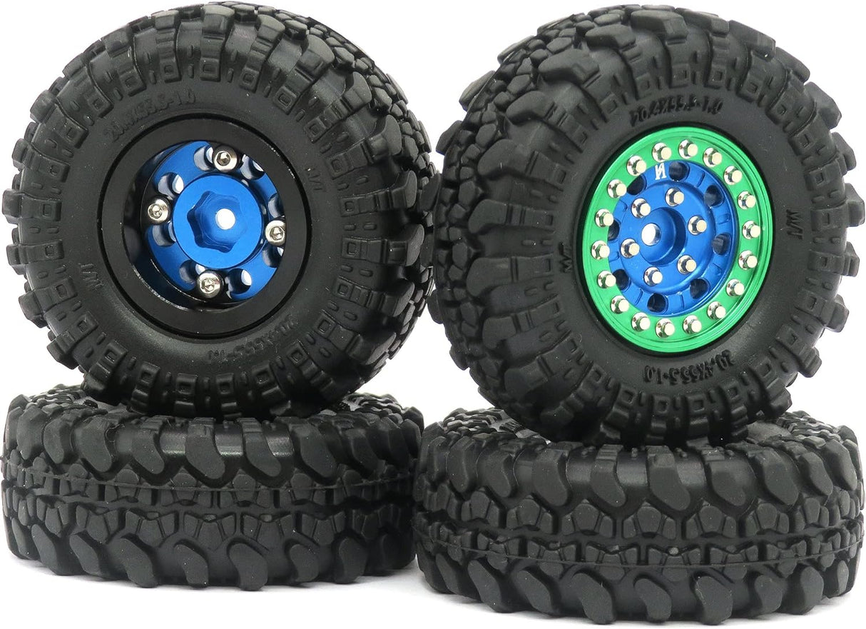 IRONMANRC 1/24 BEADLOCK 1.0 RIMS & TIRES TRX4M & SCX24