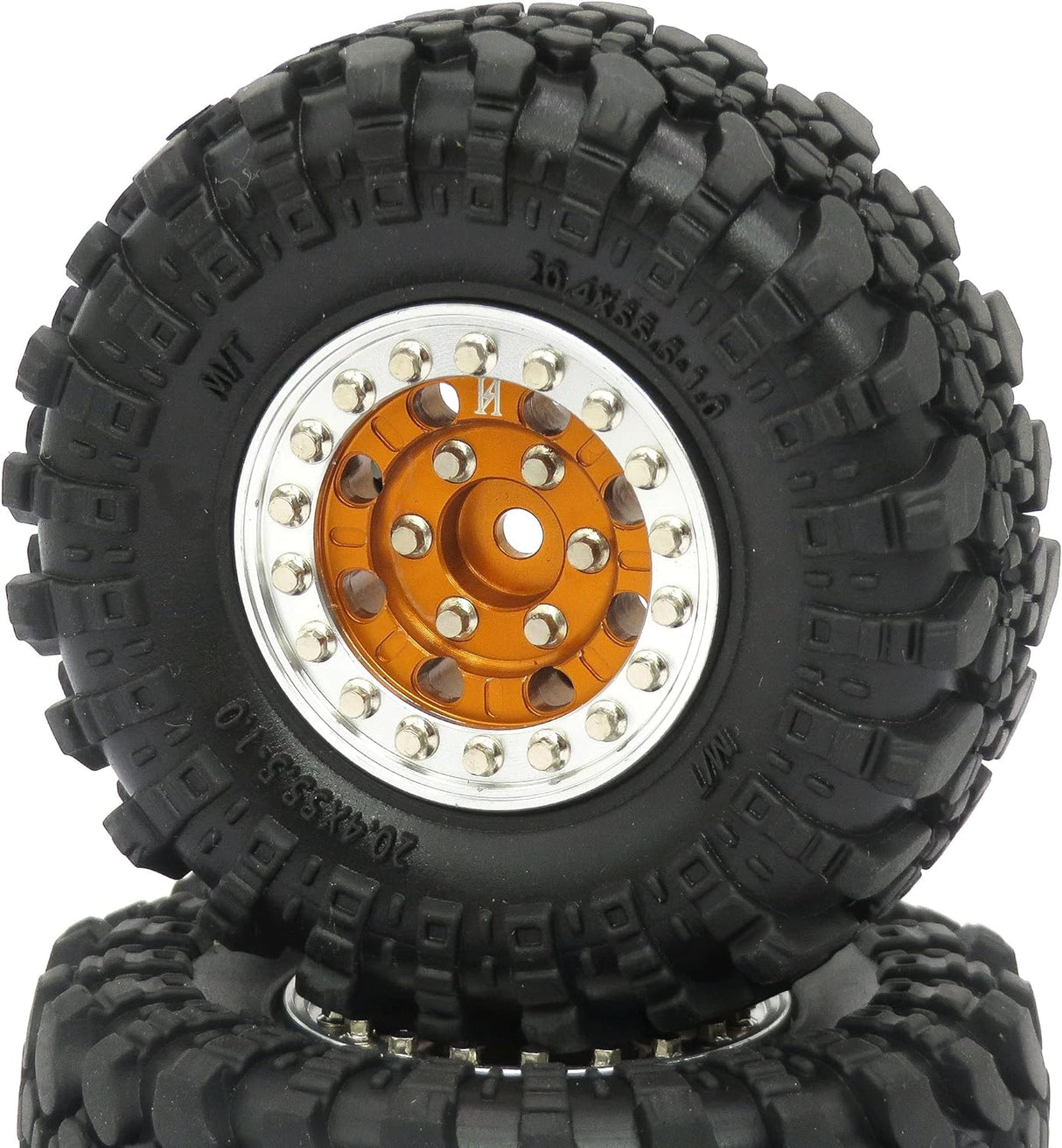 IRONMANRC 1/24 BEADLOCK 1.0 RIMS & TIRES TRX4M & SCX24