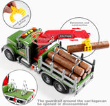 Dowilin Large Timber Truck with Loading Crane and 6 Trunks