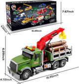 Dowilin Large Timber Truck with Loading Crane and 6 Trunks
