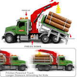 Dowilin Large Timber Truck with Loading Crane and 6 Trunks