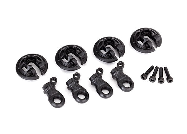 Traxxas 8459 Spring retainers, lower (captured) (4)/ 2.5x10 CS (4)