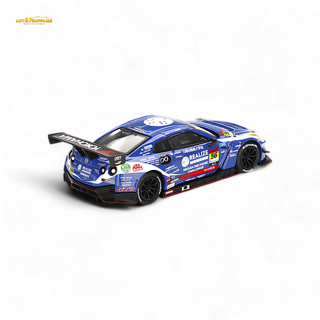 Mini-GT Nissan GT-R Nismo GT3 #56 "REALIZE MECHANIC CHALLENGE GT-R" 1:64
