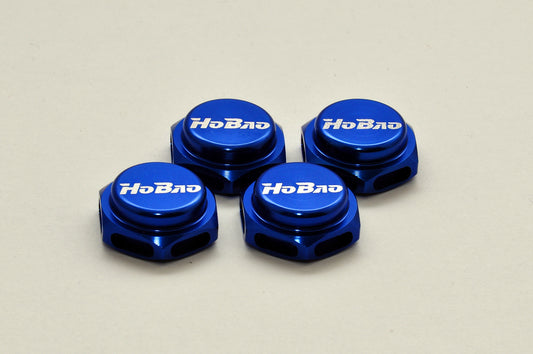 Hobao 87230BU CAP WHEEL NUT 17mm (BLUE) , 4PCS/ PITCH 1.25mm