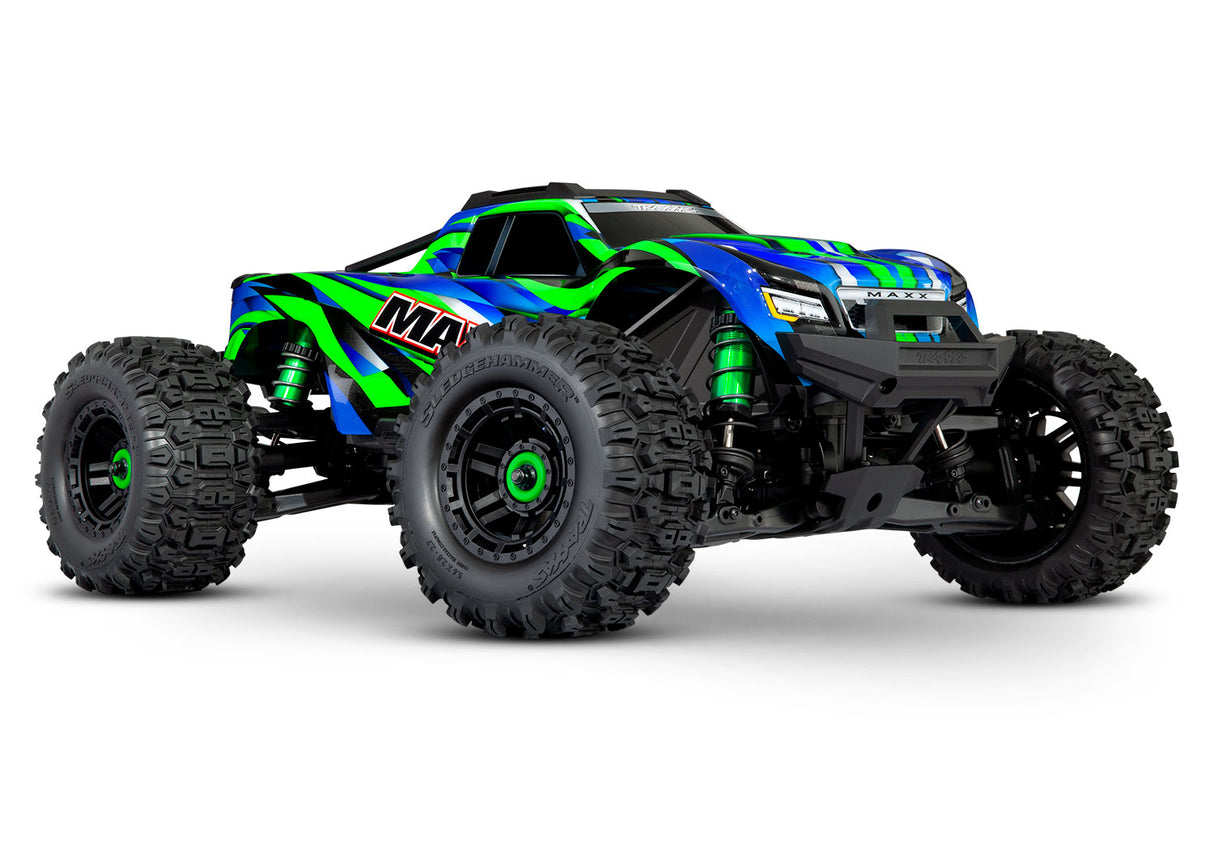 Traxxas 89086-4-GRN Maxx WideMaxx 1/10 Monster Truck RTR 4WD sans balais (Vert)