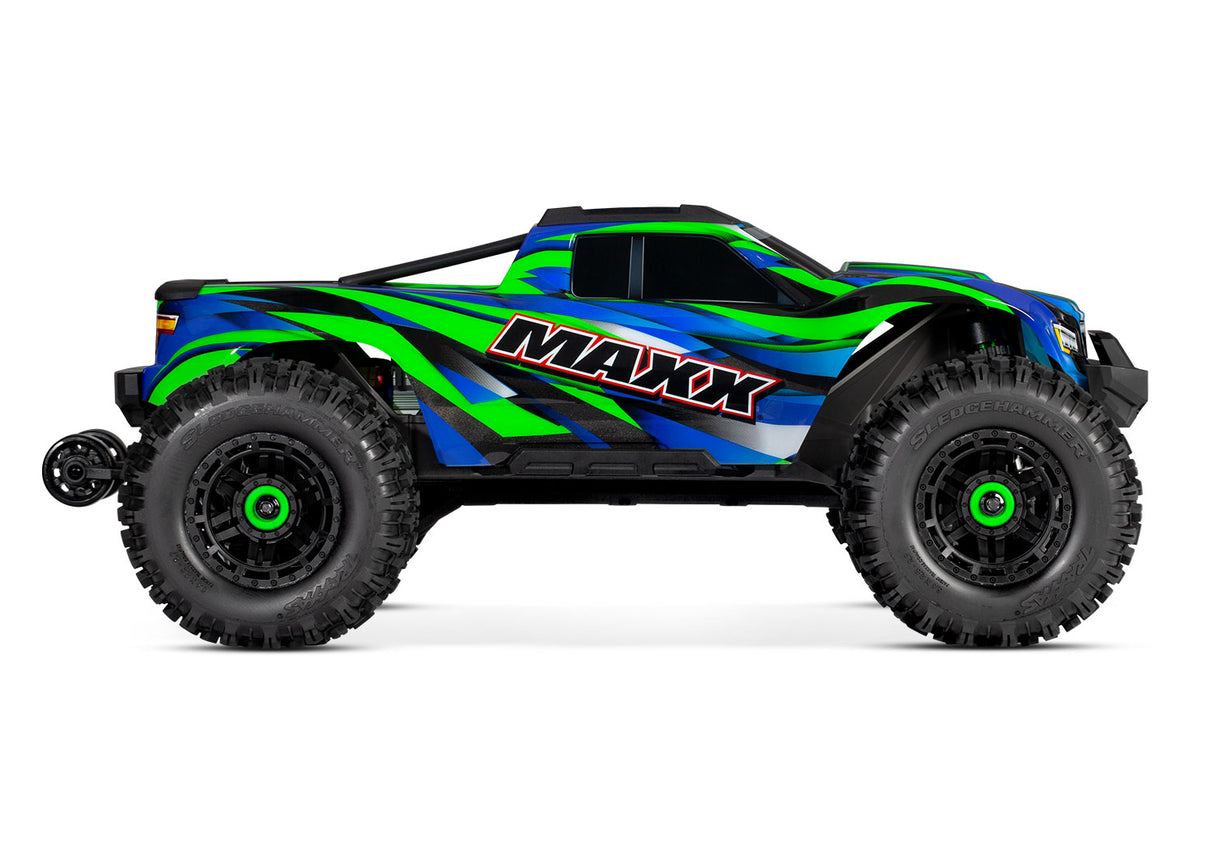 Traxxas 89086-4-GRN Maxx WideMaxx 1/10 Monster Truck RTR 4WD sans balais (Vert)