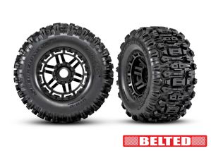 TRAXXAS 8979 T&W BLK WHL W/SLEDGEHMR AT TIRE