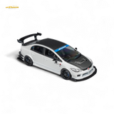 Microturbo Honda Civic Type R FD2 Spoon Sports Metallic White 1:64