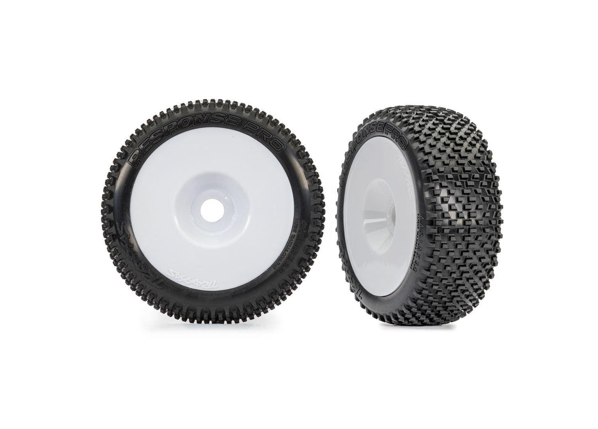 Traxxas 9074-WHT 3.0" White Dished Wheels w/ Response Pro Tires (2) Jato 4X4
