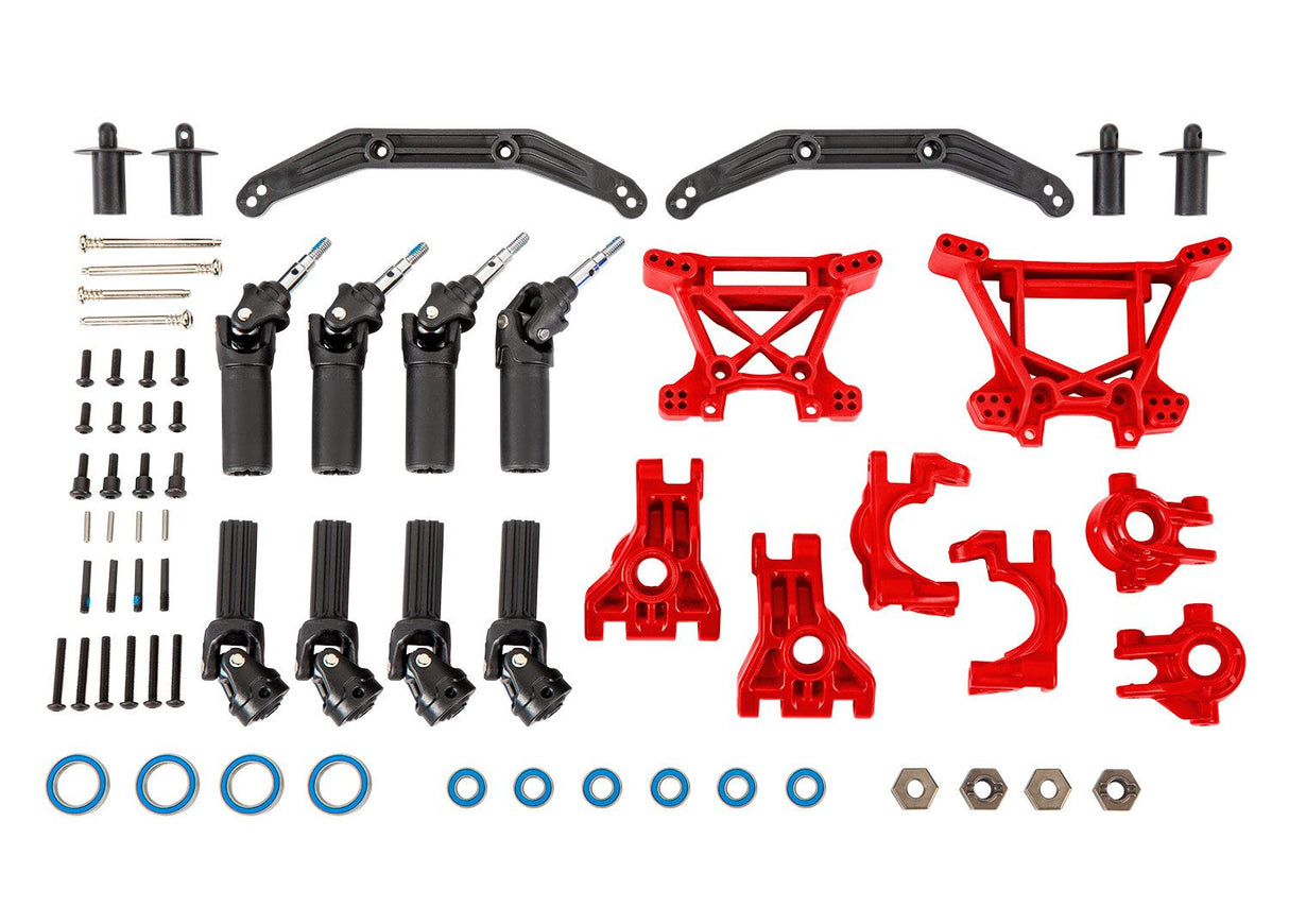 TRAXXAS 9080R DRIVELINE & SUSPENSION KIT RED