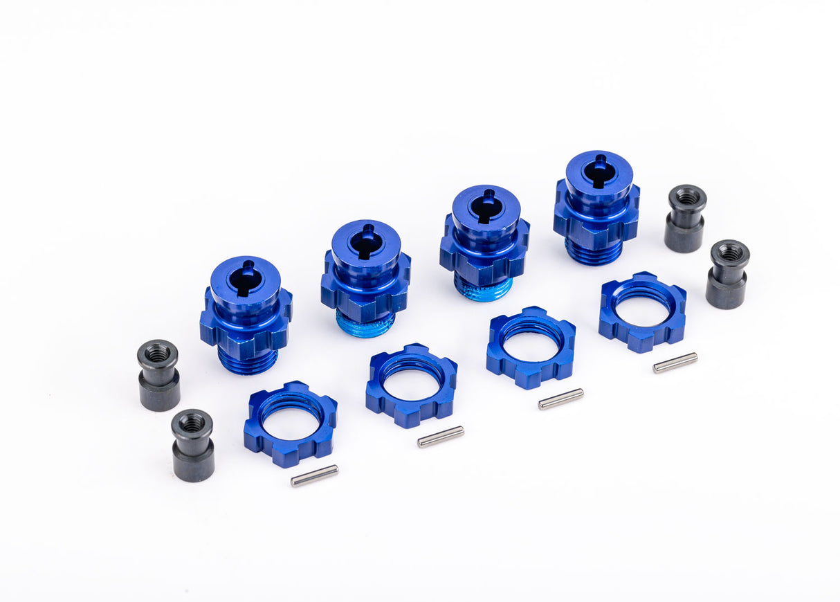 TRAXXAS 9086 17MM WHEEL HUBS/NUTS HD BLUE