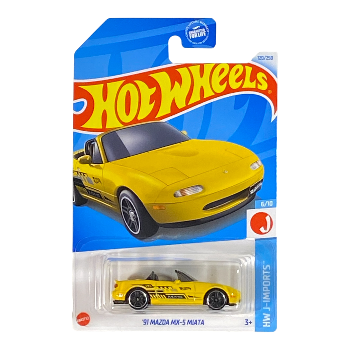 Hot Wheels '91 Mazda MX-5 Miata (Yellow) - J-Imports Series 6/10