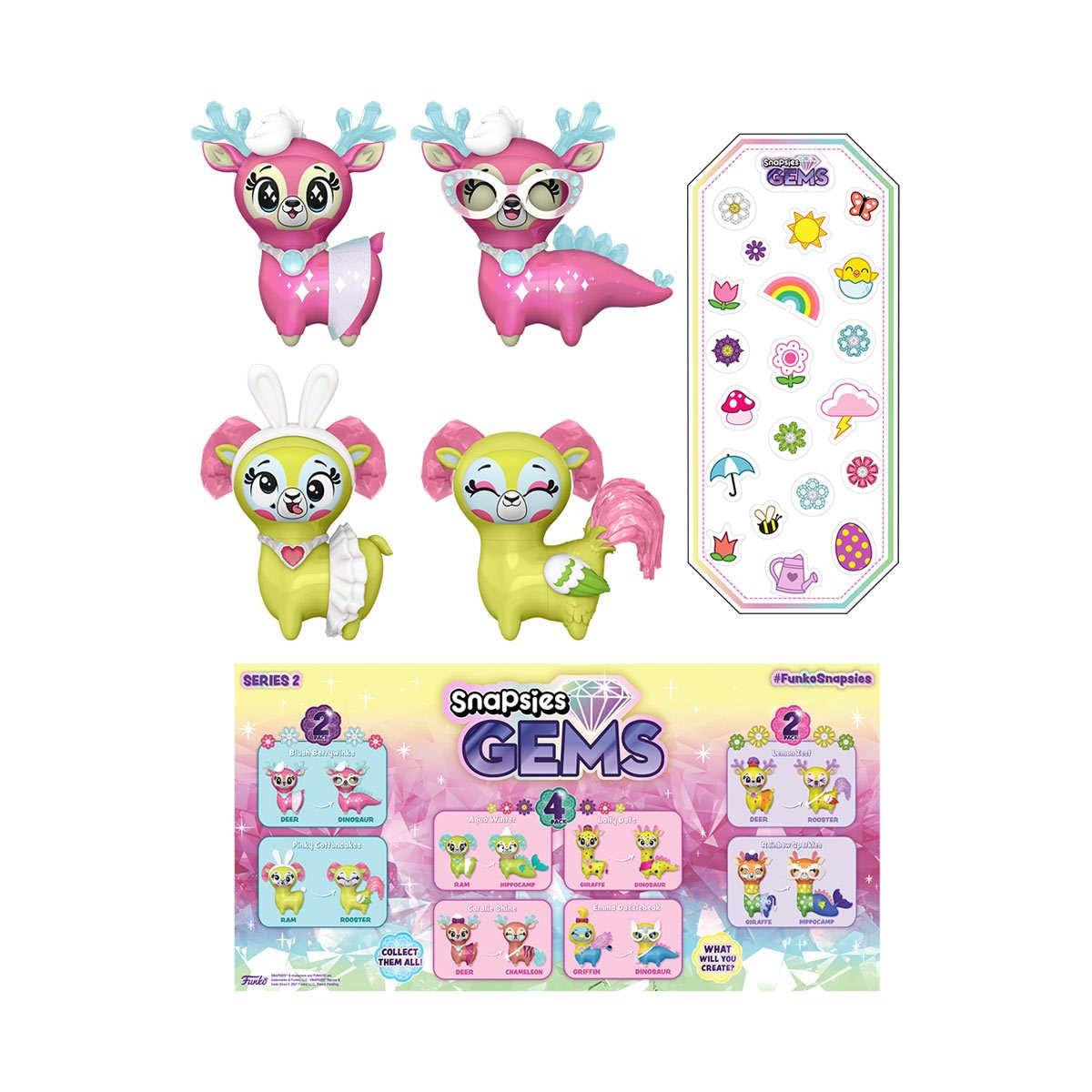 Snapsies Gems Blush and Pinky Spring Wave 3 2-Pack
