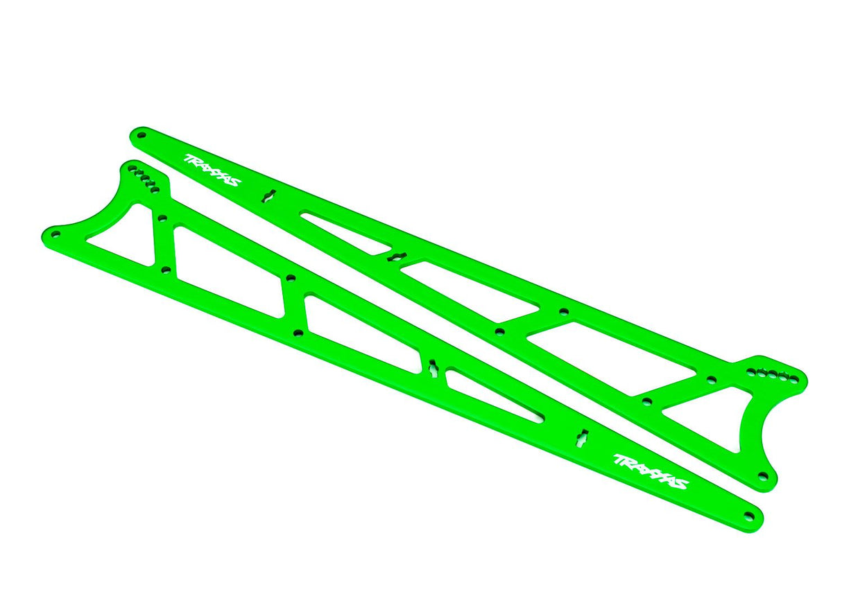 TRAXXAS 9462G SIDE PLATES WHEELIE BAR GREEN ALUM