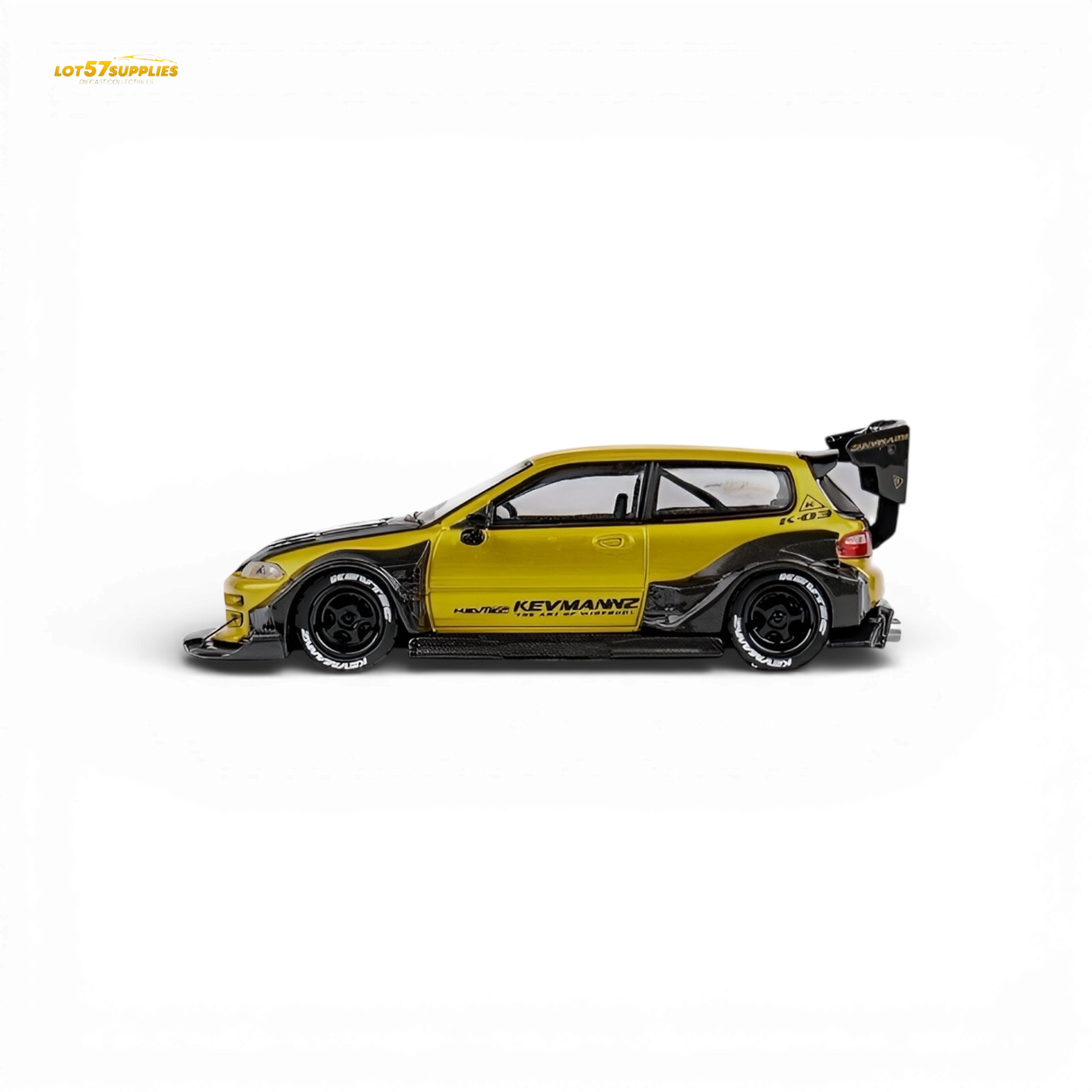 DCM Civic EG Ver.1 Gold Carbon Fiber Short Tail 1:64