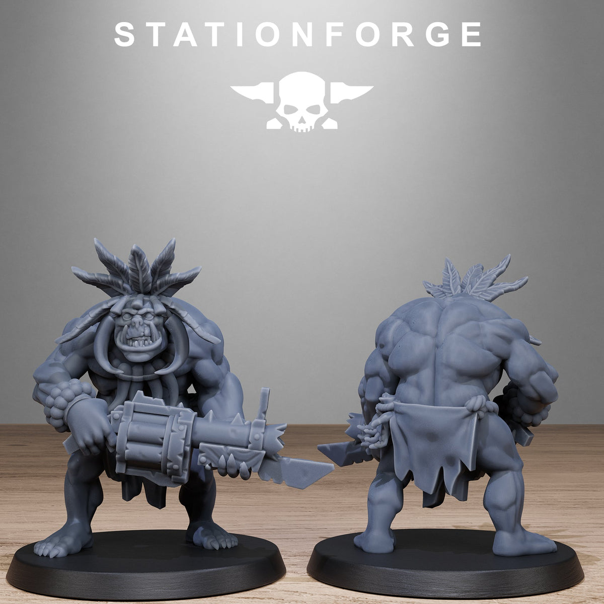 3D Printed Orkaz Tribal Infantry by StationForge Miniatures