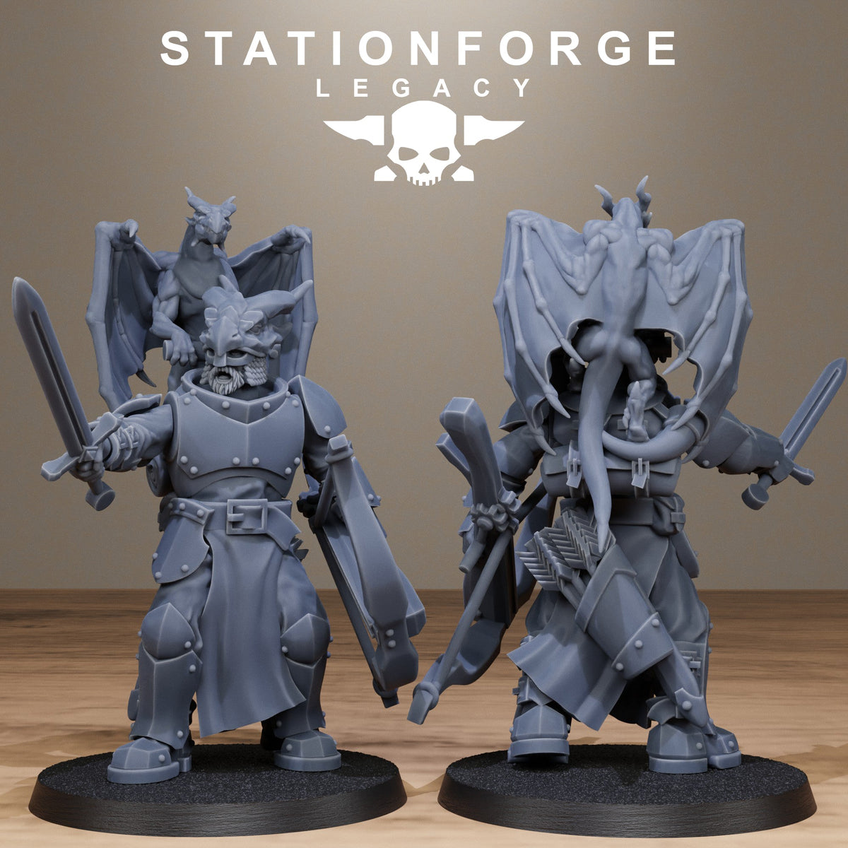 3D Printed Solaris Dragon Squad by StationForge Miniatures