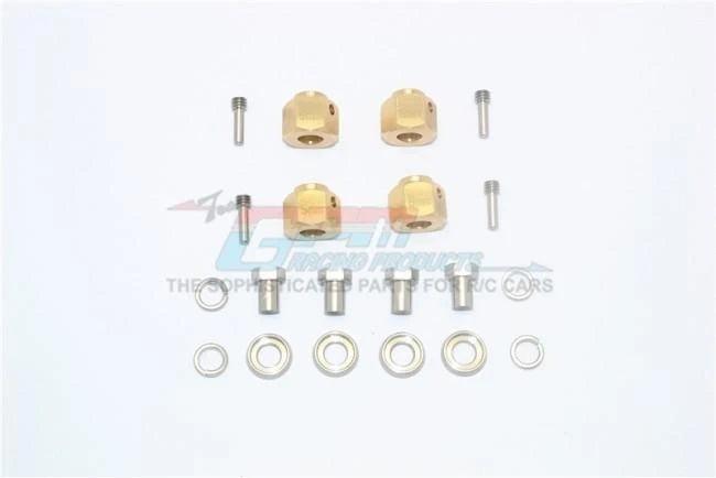 GPM BRASS WHEEL HEX ADAPTERS 9MM TRAXXAS TRX-4