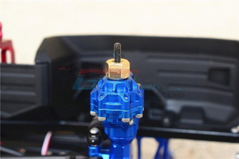 GPM BRASS WHEEL HEX ADAPTERS 9MM TRAXXAS TRX-4