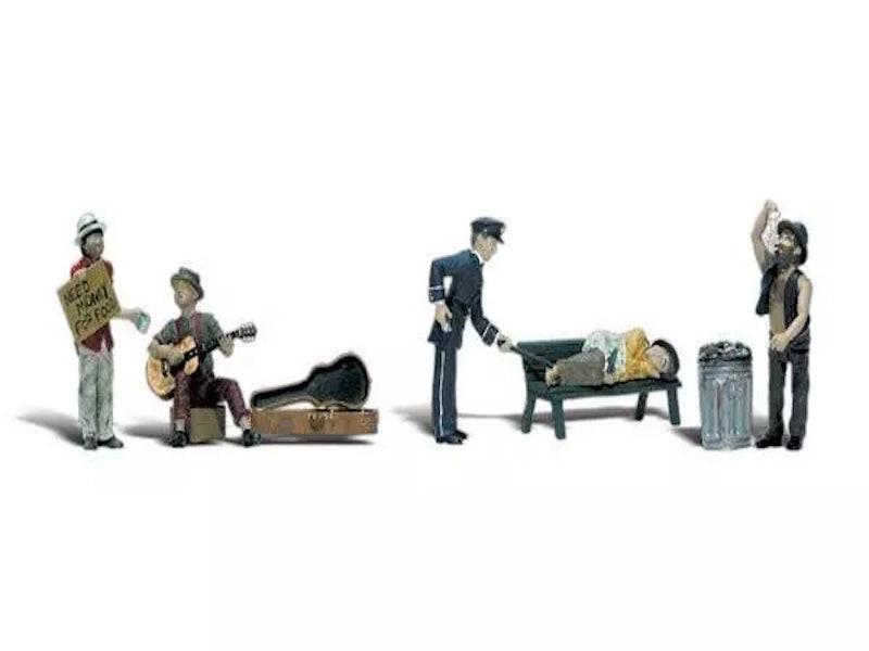 Woodland Scenics A2749 O Train Figures Park Bums