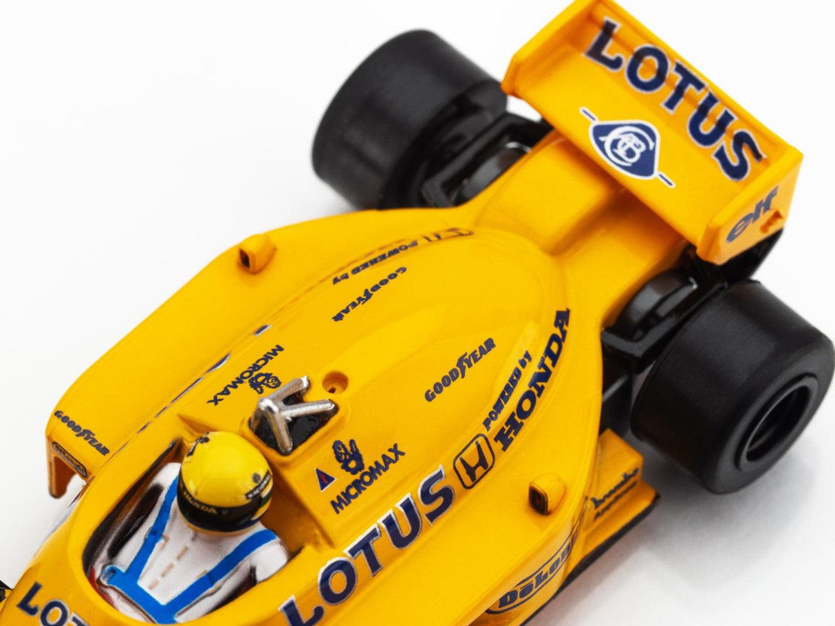 AFX 22114 Lotus 99T Ayrton Senna 1987 Yellow HO Slot Car MegaG+