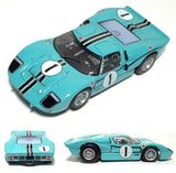 AFX Ford GT40 Mark II #1 Turquoise HO Slot Car for Auto World Exclusive 22131
