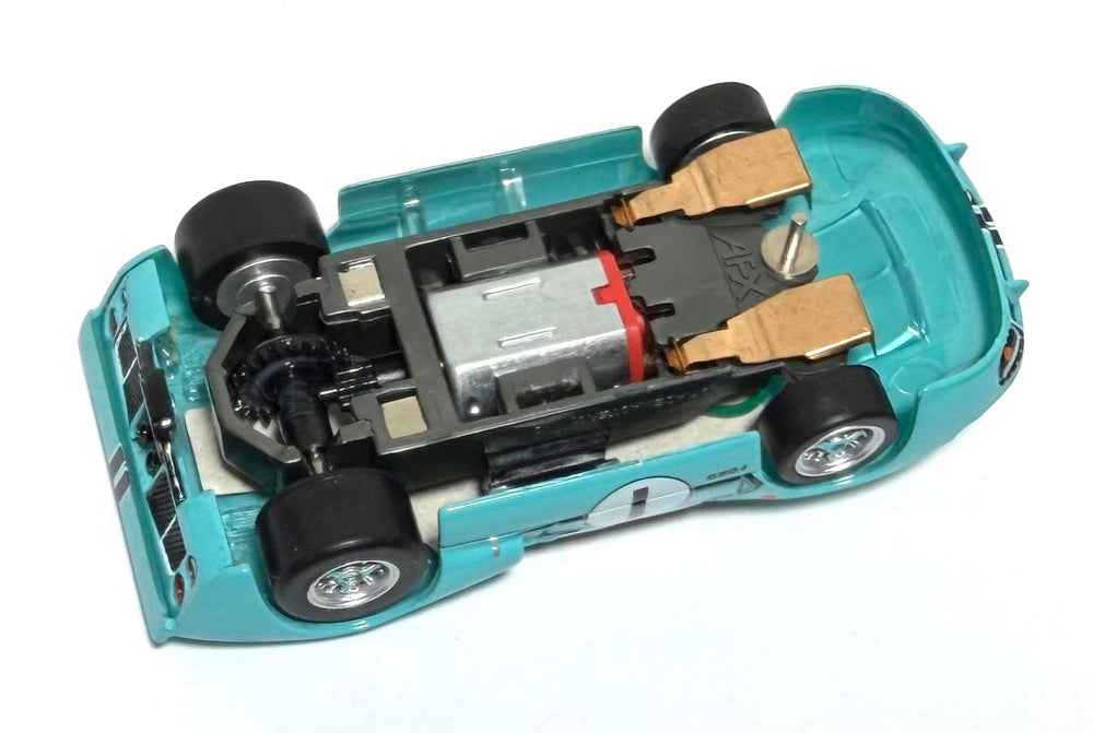 AFX Ford GT40 Mark II #1 Turquoise HO Slot Car for Auto World Exclusive 22131
