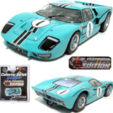AFX Ford GT40 Mark II #1 Turquoise HO Slot Car for Auto World Exclusive 22131