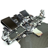 Perfect Pass Aluminum Reinforced GT Chassis & Electronic Relocate Kit Combo For Arrma 1/7 SILVER