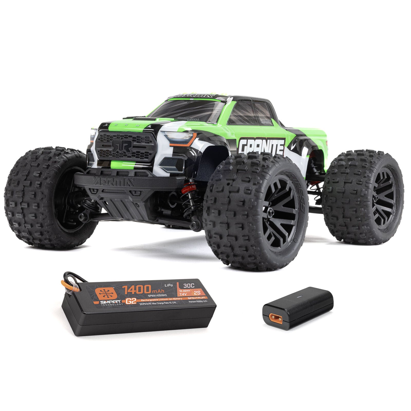 ARRMA ARA2102T3 1/18 GRANITE GROM MEGA 380 Brushed 4X4 Monster Truck RTR with Battery & Charger, Green