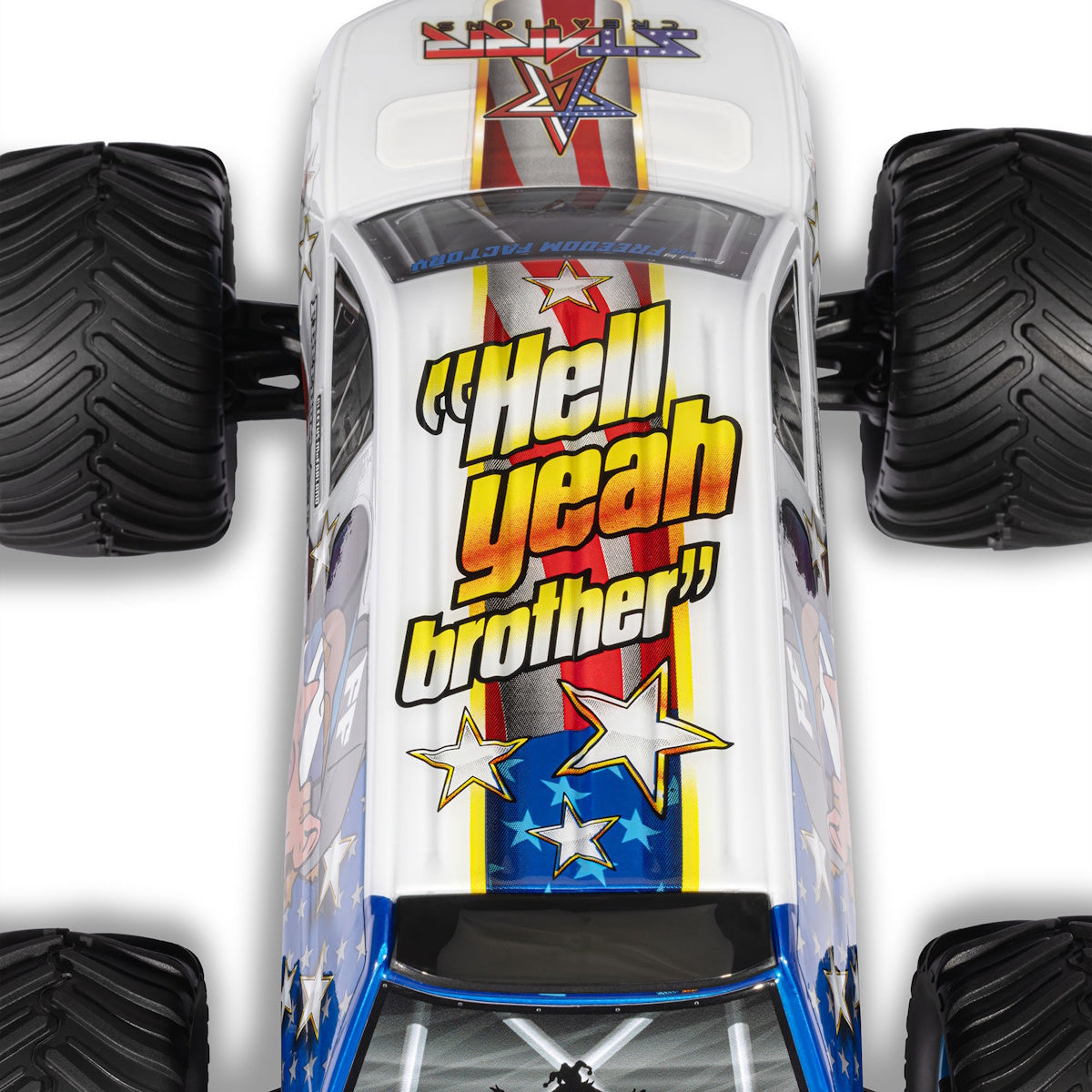 Arrma ARA2130FF 1/16 FREEDOM FLYER GROM 4X4 RTR Brushed Monster Truck, White