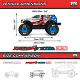 Arrma ARA2130FF 1/16 FREEDOM FLYER GROM 4X4 RTR Brushed Monster Truck, White