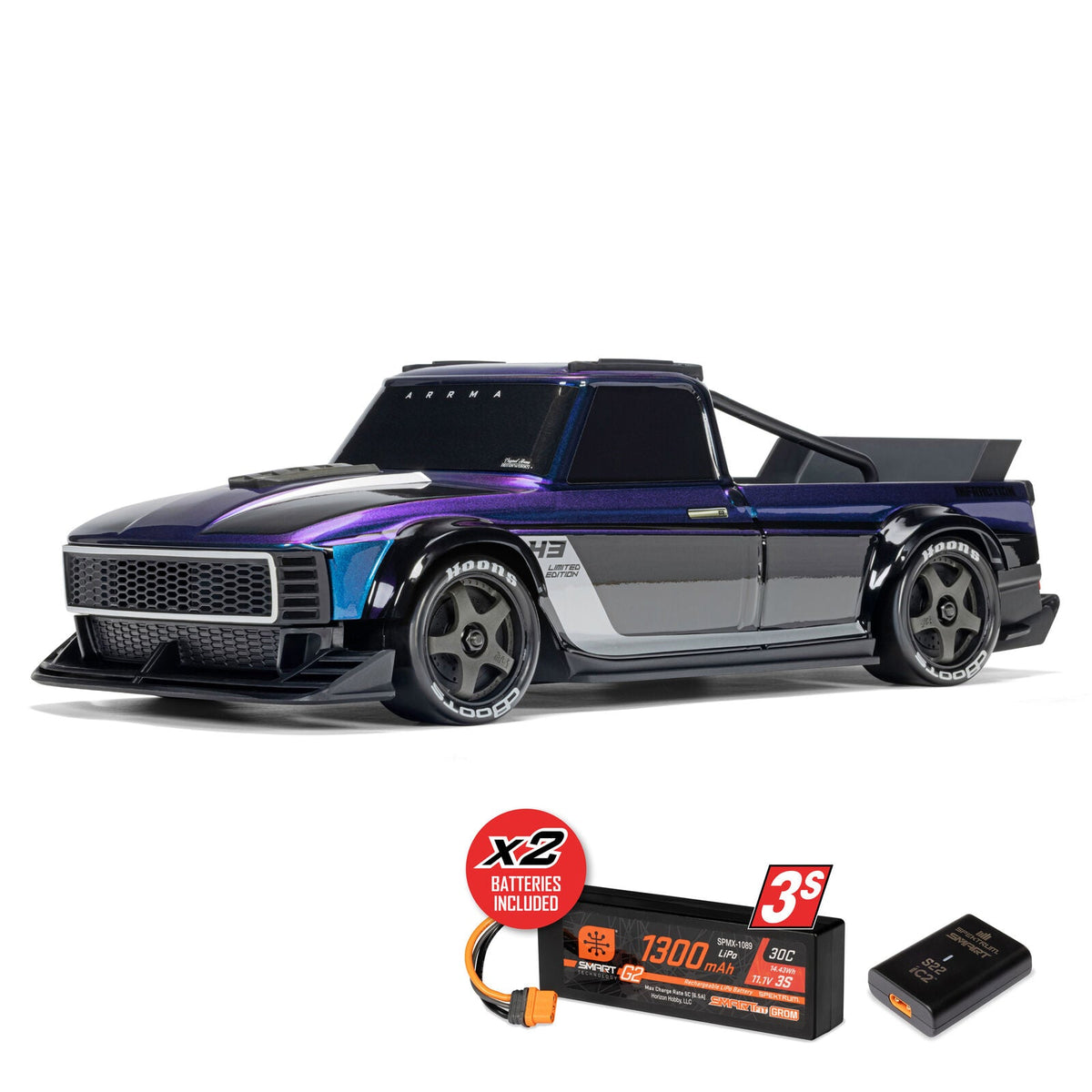 ARRMA ARA2315ST1 Infraction Grom 3S BLX 1/12 4X4 RTR w/ Battery & Charger