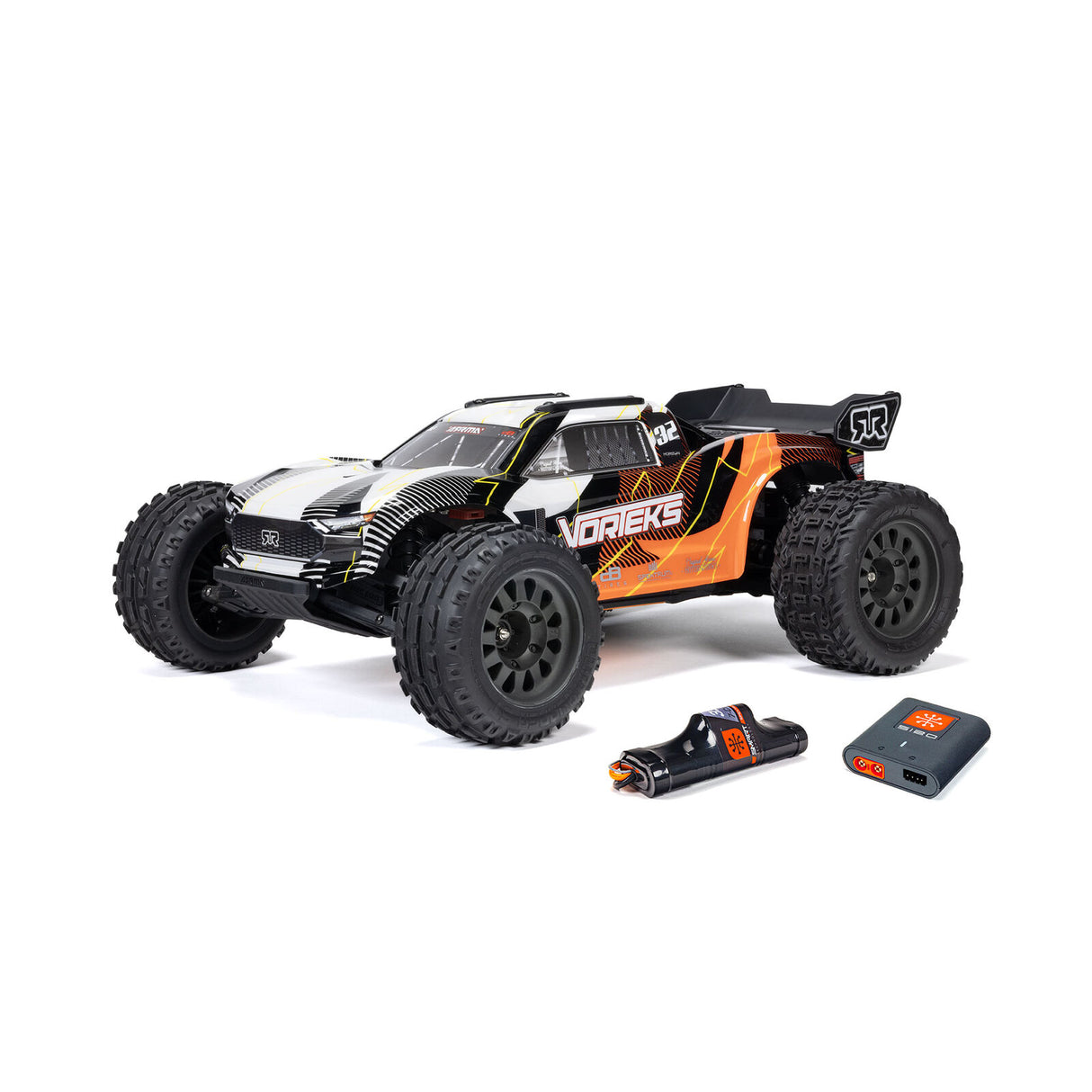 ARRMA 3205ST2 1/10 VORTEKS MEGA 550 2WD Stadium Truck RTR with Battery & Charger, Orange