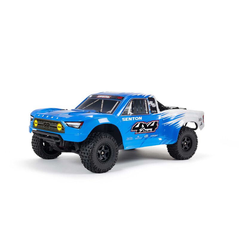 ARRMA ARA4203XV3T2 1/10 SENTON 4X4 MEGA 550 Brushed Short Course Truck RTR, Blue