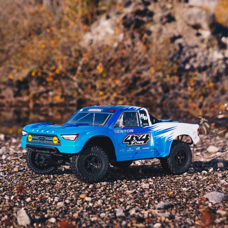 ARRMA ARA4203XV3T2 1/10 SENTON 4X4 MEGA 550 Brushed Short Course Truck RTR, Blue