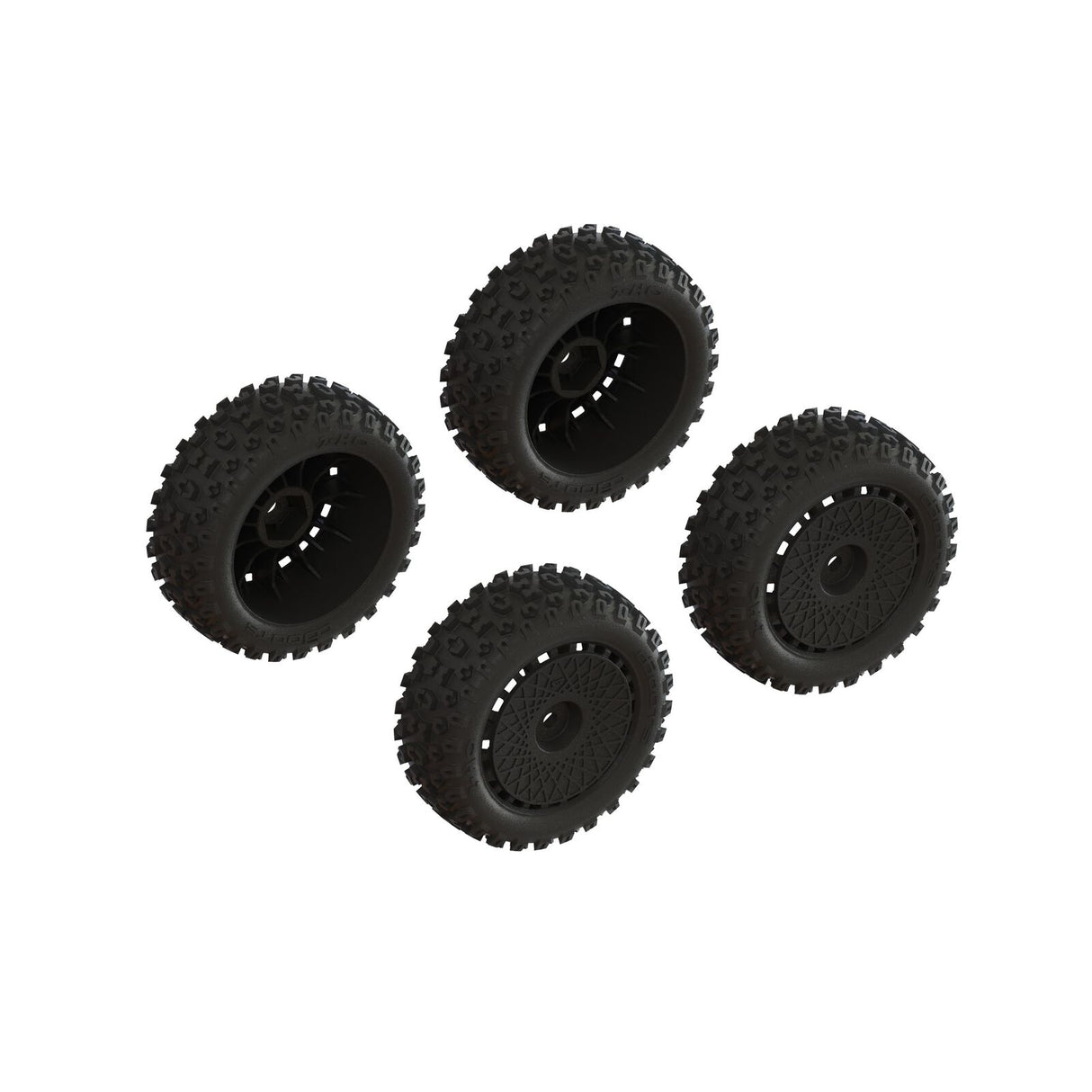 ARRMA ARA550114 dBoots '2-HO' Tire Set Glued (Black) (2 Pairs)