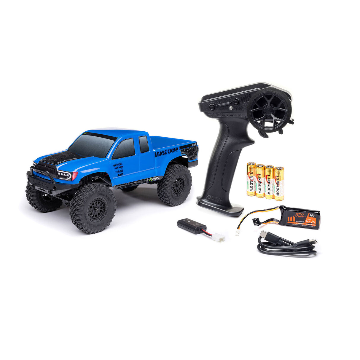 AXIAL 1/24 SCX24 Base Camp 4WD Rock Crawler Brushed RTR with Battery & Charger