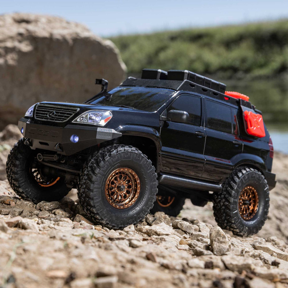 AXIAL 1532T3 1/24 SCX24 Lexus GX 470 4X4 Rock Crawler RTR, BLACK