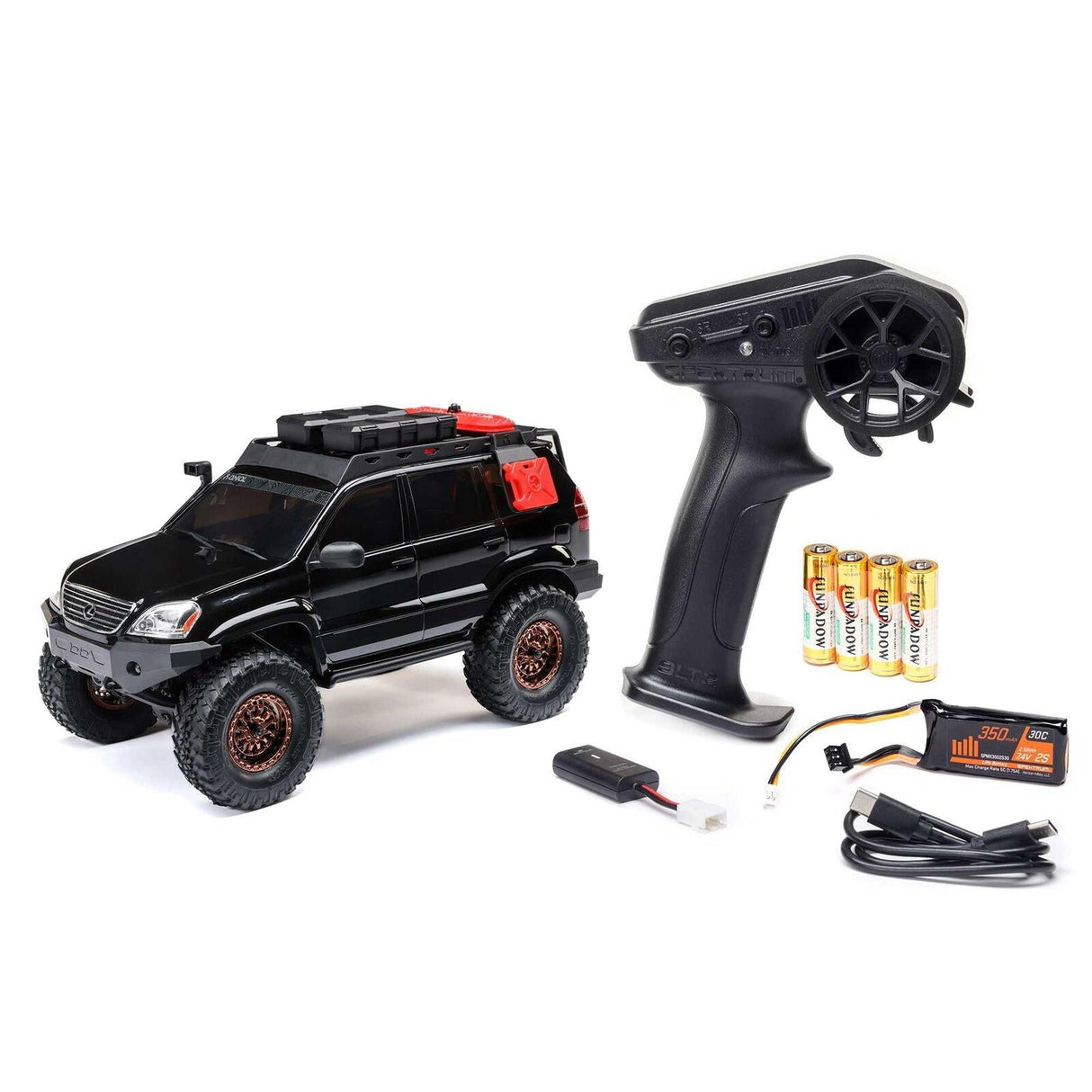 Axial 1/24 SCX24 Lexus GX 470 4X4 RTR Brushed Rock Crawler Black