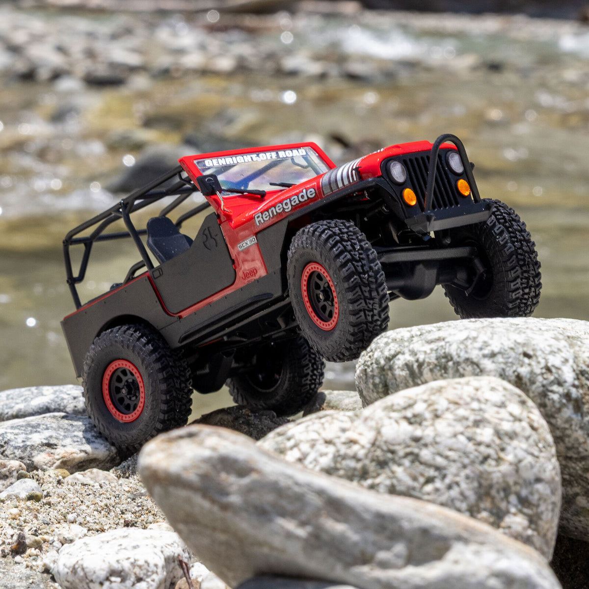 Axial AXI-3273T1 SCX30 Jeep CJ-7 Renegade 1/30 4WD RTR Scale Mini Crawler (Crawler Version) (Red) w/2.4GHz Radio, Battery & Charger