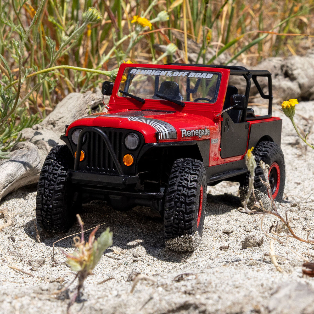 Axial AXI-3273T1 SCX30 Jeep CJ-7 Renegade 1/30 4WD RTR Scale Mini Crawler (Crawler Version) (Red) w/2.4GHz Radio, Battery & Charger