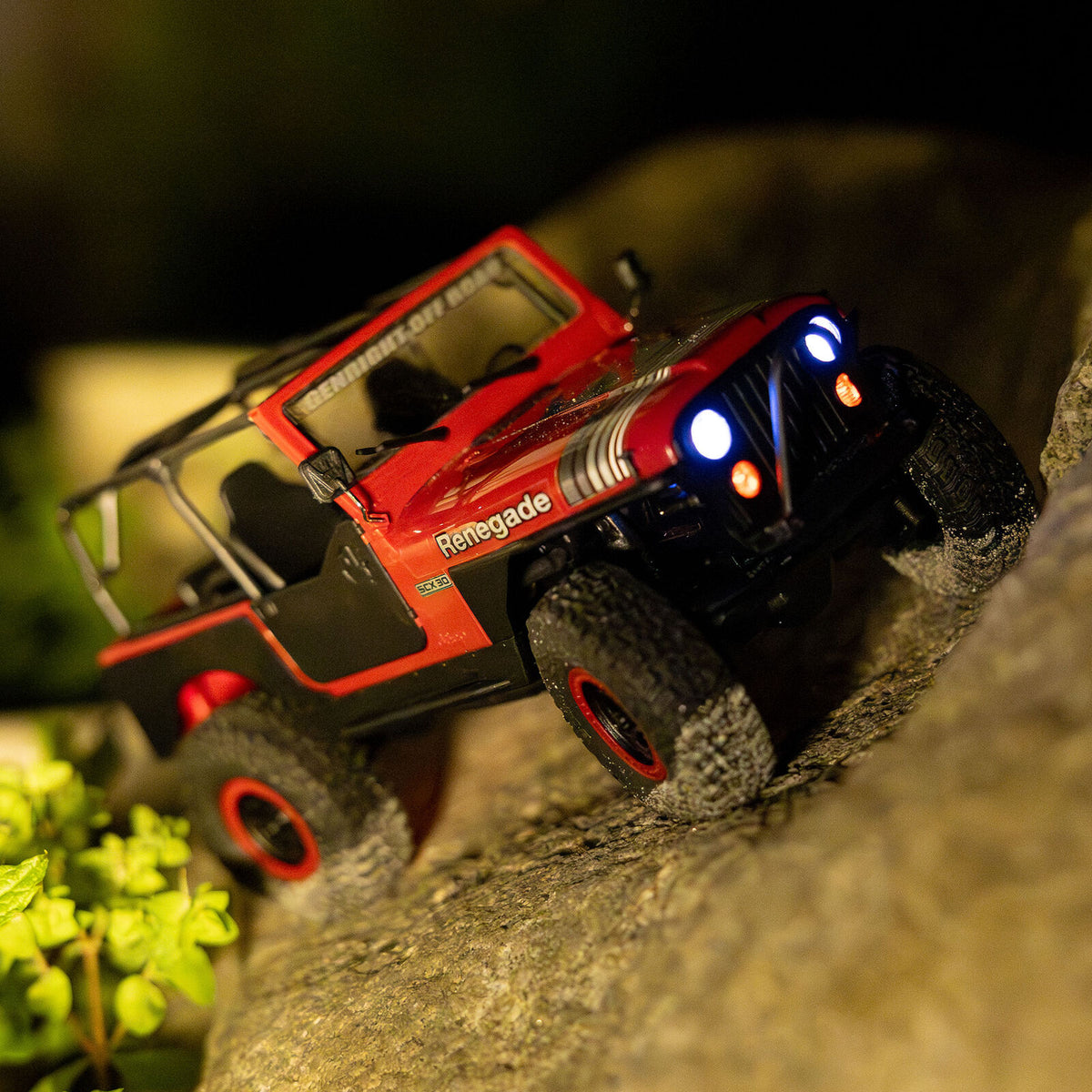 Axial AXI-3273T1 SCX30 Jeep CJ-7 Renegade 1/30 4WD RTR Scale Mini Crawler (Crawler Version) (Red) w/2.4GHz Radio, Battery & Charger