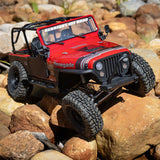Axial AXI03008V2T1 SCX10 III Jeep CJ-7 V2 1/10 RTR 4WD Brushed Rock Crawler (Red) w/2.4GHz Transmitter
