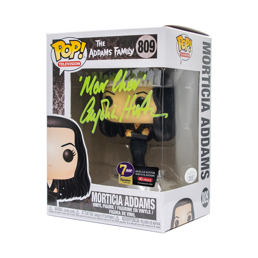 Anjelica Huston signed Morticia Addams Funko Pop  - 7BAP Signature Series