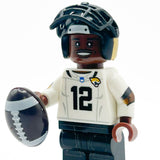 #12 WR/CB Jax Football Player Minifig made using LEGO parts - B3 Customs