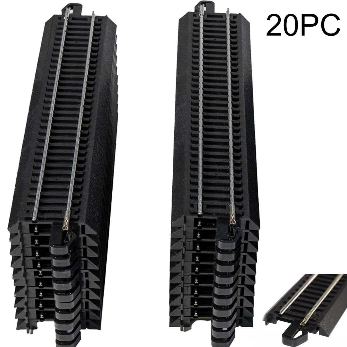 Bachmann 44481 9" Straight E-Z HO Train Track (20 Pieces)