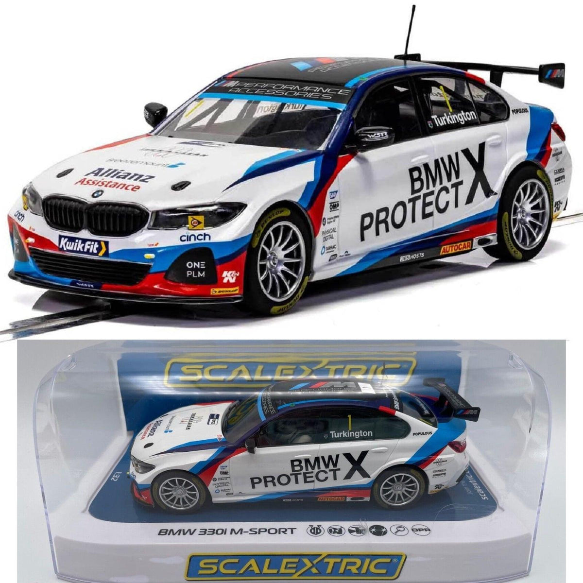 Scalextric C4188 BMW 330I M-Sport BTCC 2019 Colin Turkington 1/32 Slot Car