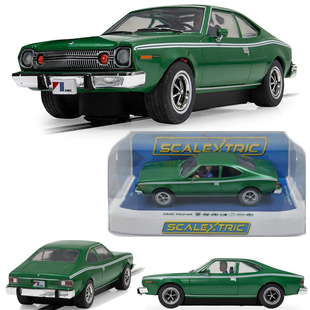 Scalextric C4538 AMC Hornet Green 1/32 Slot Car DPR